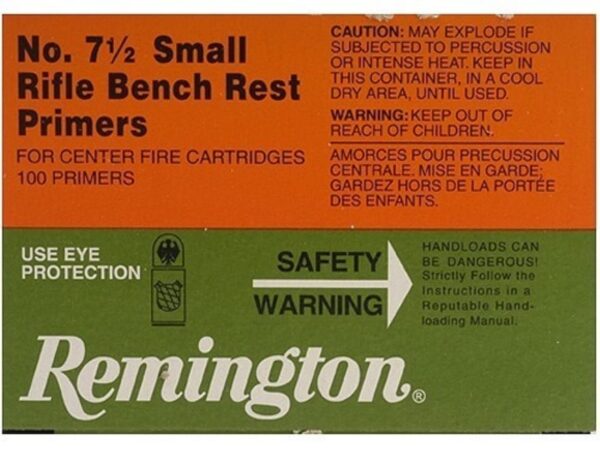 Remington Small Rifle Bench Rest Primers #7-1/2 Box of 1000 (10 Trays of 100)